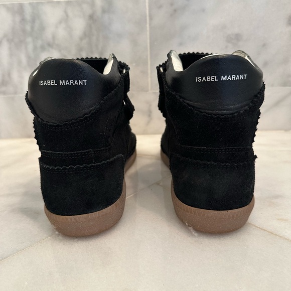 Isabel Marant Bilsy Hightop Sneaker- Black Leather & Suede, size 9 - Picture 4 of 6